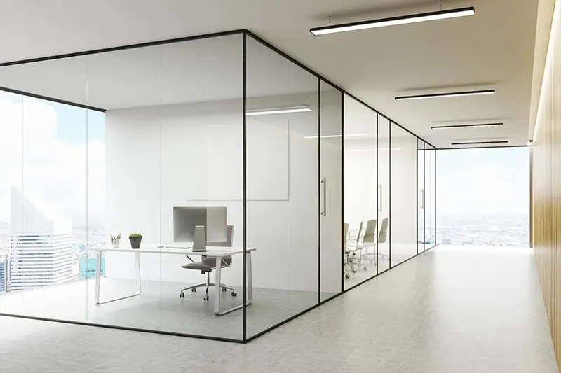 black channel frame profile glass partition dubai (1)
